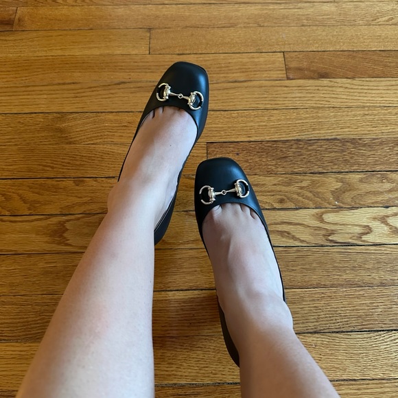 Beautiful elegant Gucci Horsebit Black Leather Heels with Block Heels Size 37😍 - Picture 1 of 16